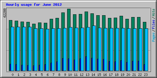 Hourly usage for June 2012