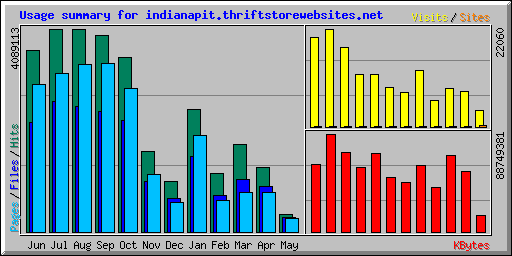 Usage summary for indianapit.thriftstorewebsites.net